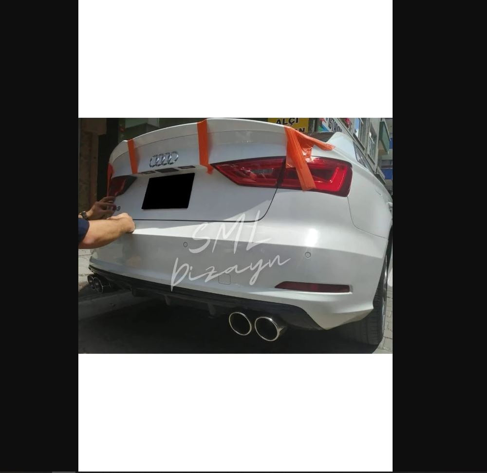 
                  
                    Gloss Black Rear Diffuser for Audi A3 8V Sedan & Cabrio (2013–2017) – Sport Rear Bumper Upgrade
                  
                