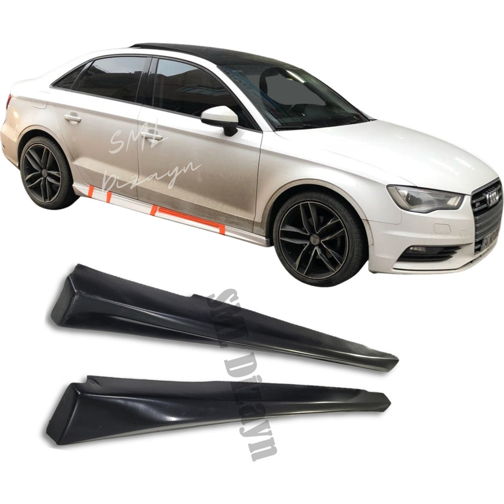 For Audi A3 2012-2019 8V SEDAN Sportback Sport Side Skirts – 4-Door Sill Kit Upgrade - UNPAINTED UNPRIMED