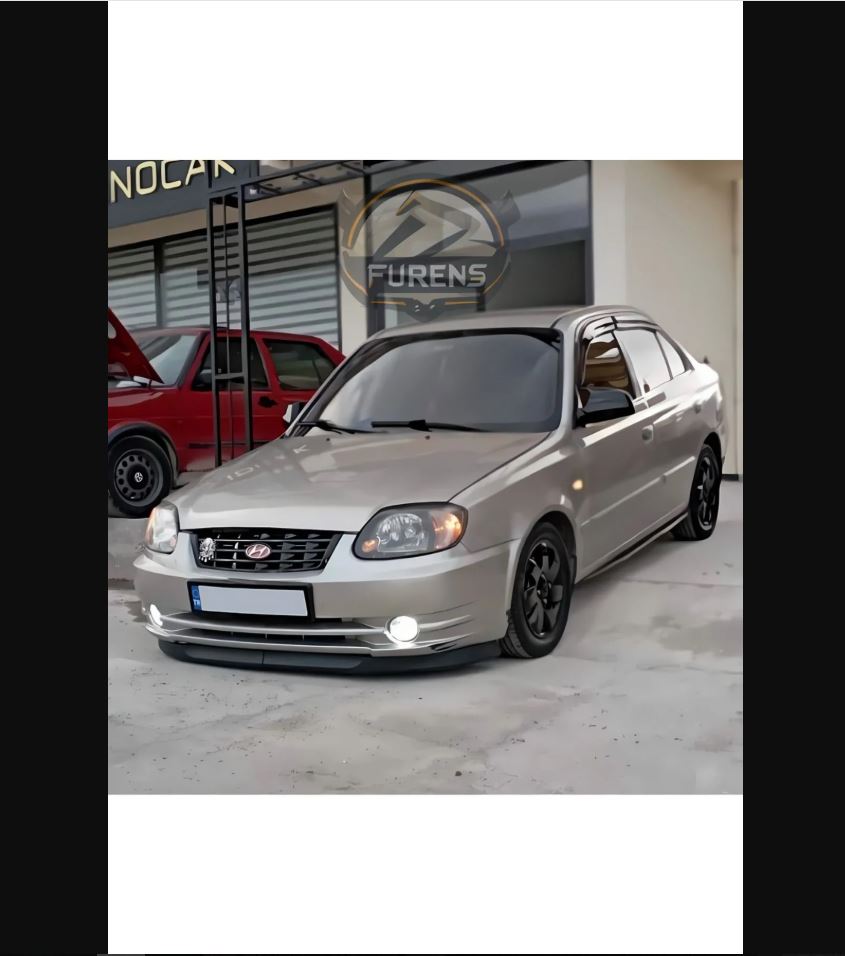 For Hyundai Accent Admire Front Bumper H Lip Flexible Splitter – 2 Pieces (2000–2006)