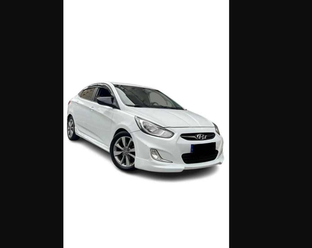 For Hyundai Accent Blue Side Skirt Set (2011–2019) – Unpainted Plastic for Custom Styling