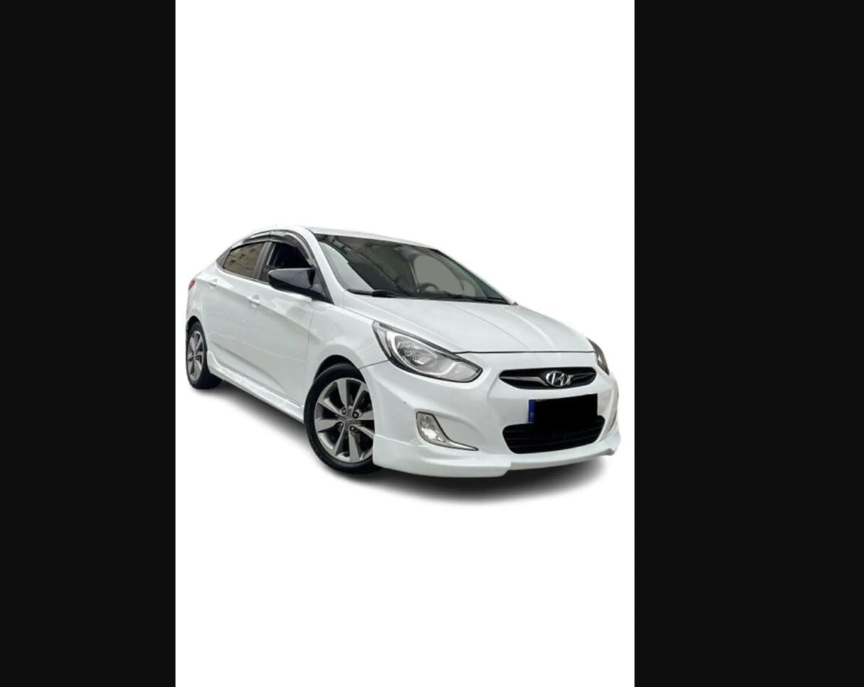 For Hyundai Accent Blue Side Skirt Set (2011–2019) – Unpainted Plastic for Custom Styling