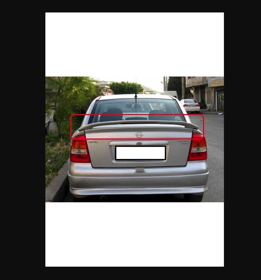 Lighted Rear Spoiler for Opel Astra G Sedan (1998–2003) – Unpainted & Unprimed