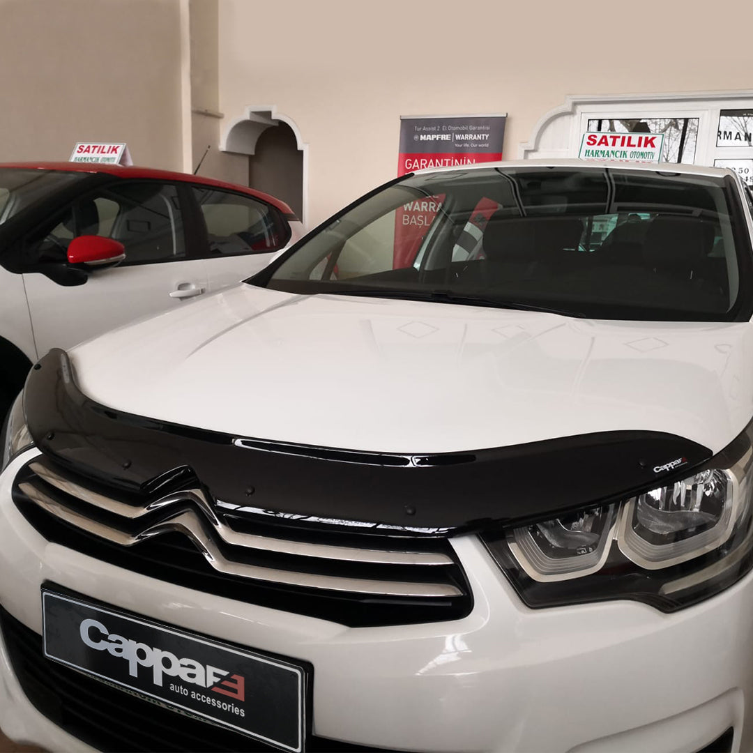 FOR Citroen C4 2011–2018 Front Hood Deflector – Bug Shield & Paint Protection Spoiler Guard