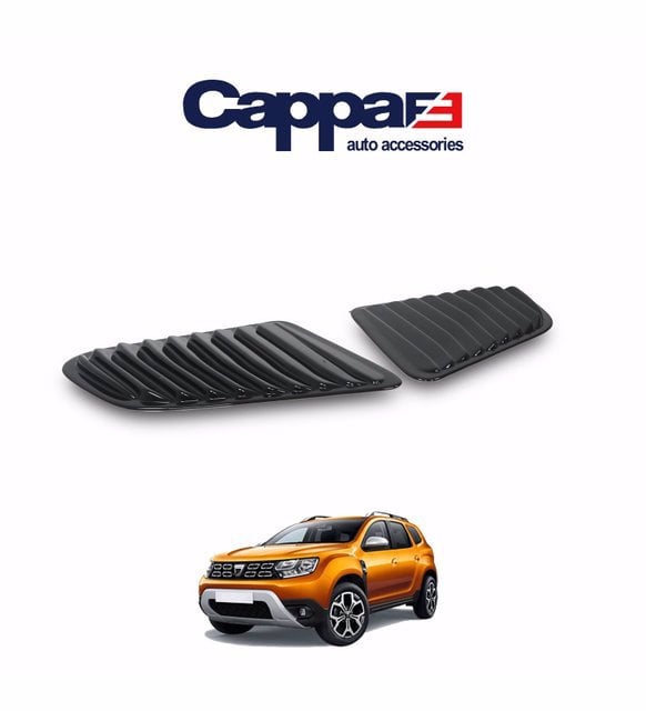 For Dacia Duster Side Vent Window Protector 2010-2024 – 2-Piece Set | Piano Black ABS Wind Deflectors