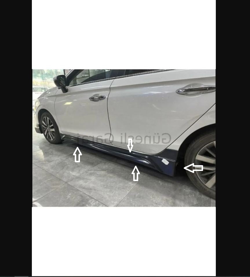 Plastic Side Sill Skirts Set for Honda City (2022–2024) – 2 Pieces, Sleek & Durable Upgrade