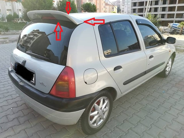 Unpainted Spoon Style Rear Spoiler for Renault Clio 2 Hatchback (1998–2005) – Customizable Auto Accessory