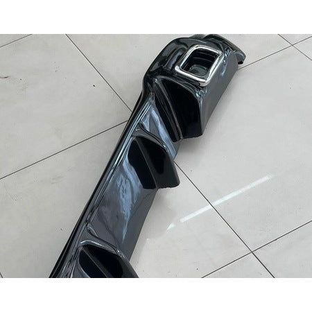 For Renault Clio 4 RS Diffuser + Exhaust Tip Piano Black – 2012-2016 Body Kit Upgrade