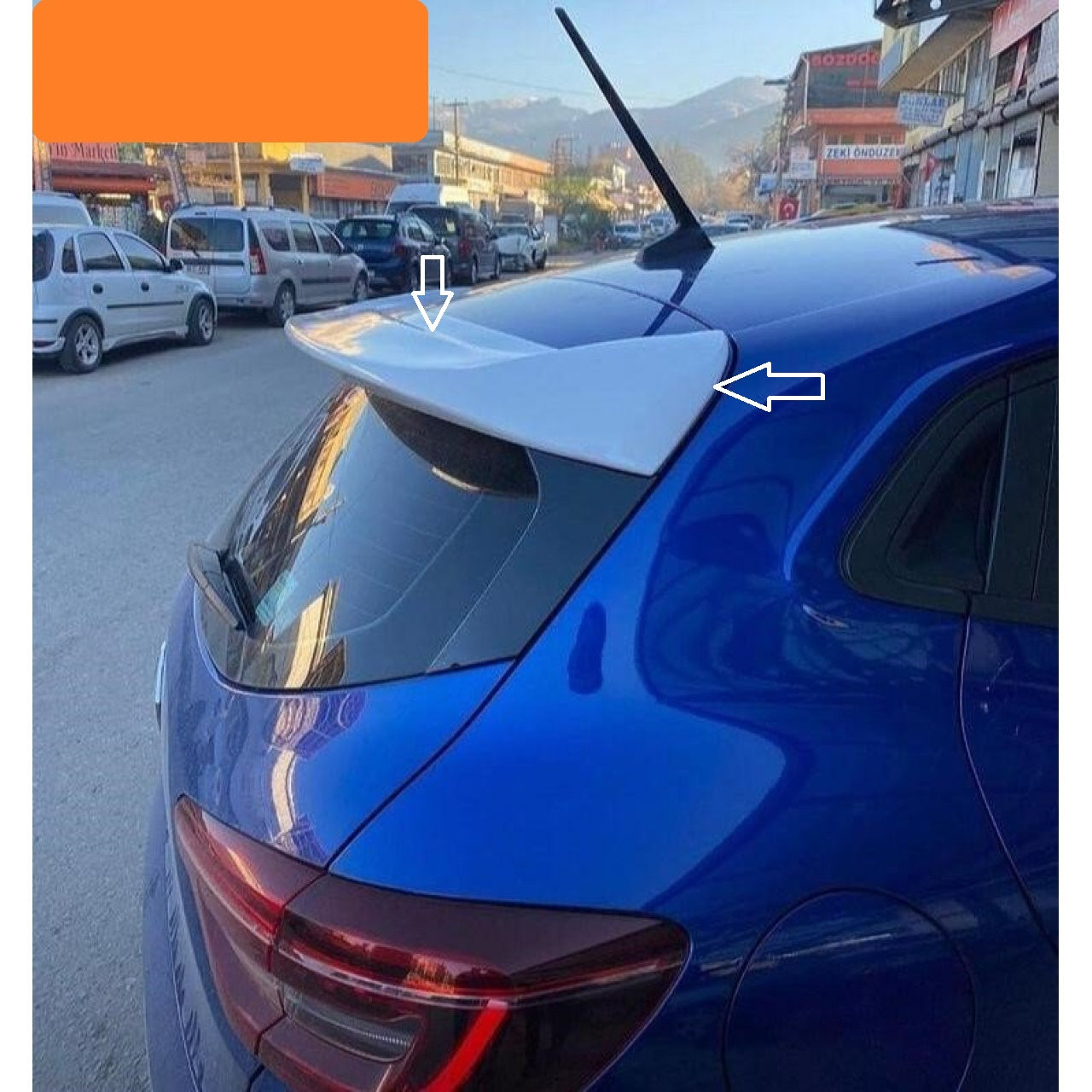 Rear Roof Spoiler for Renault Clio 5 (2019–2021) Unprimed Unpainted– Sporty Fiberglass Auto Accessory Upgrade