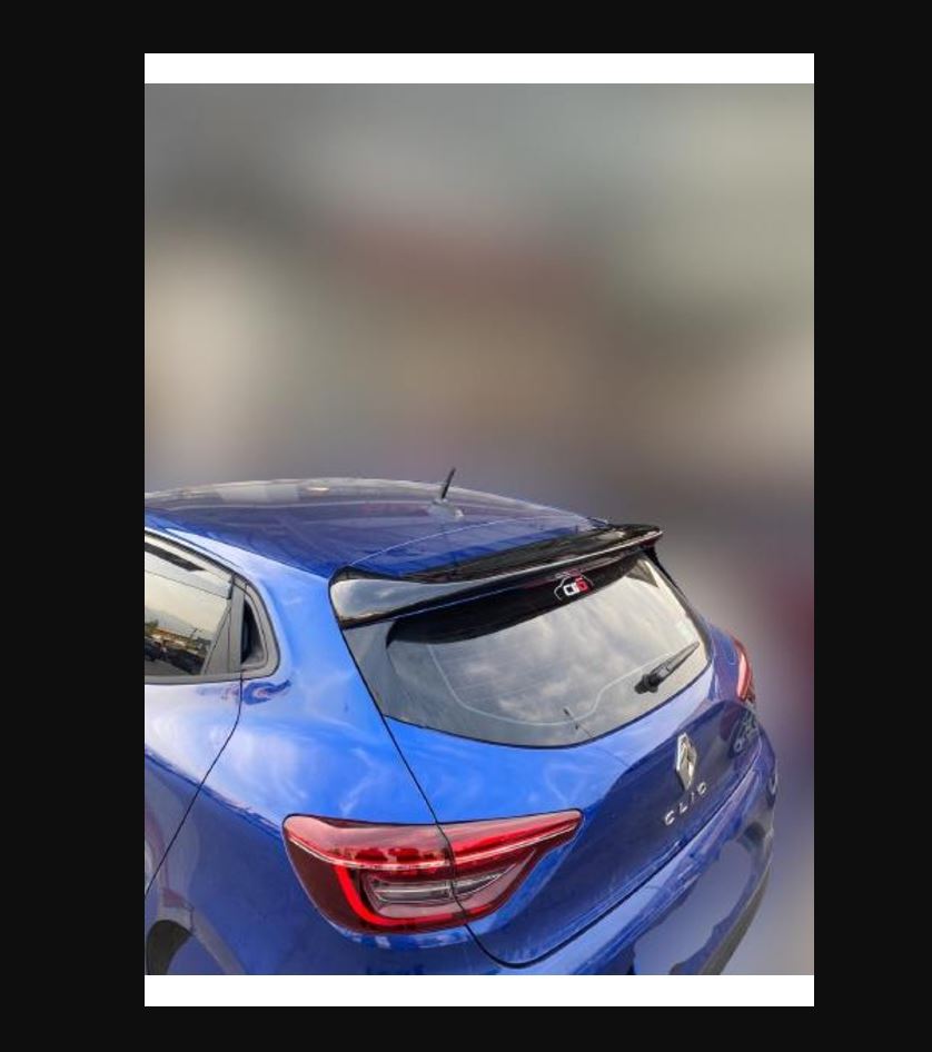 Rear Roof Spoiler for Renault Clio 5 (2019–2021) Unprimed Unpainted– Sporty Fiberglass Auto Accessory Upgrade