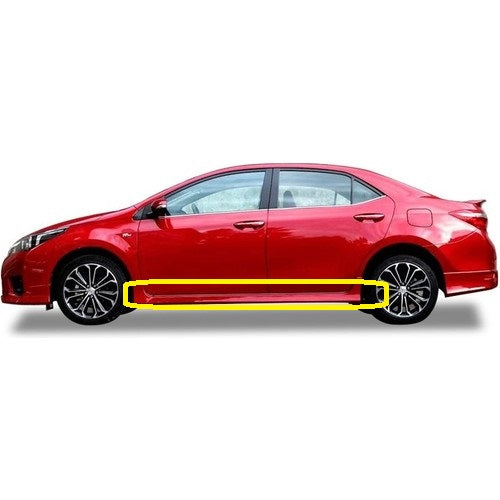 
                  
                    Unpainted Plastic Side Skirt Set for Toyota Corolla (2012–2016) – Customizable Sill Trim Upgrade
                  
                