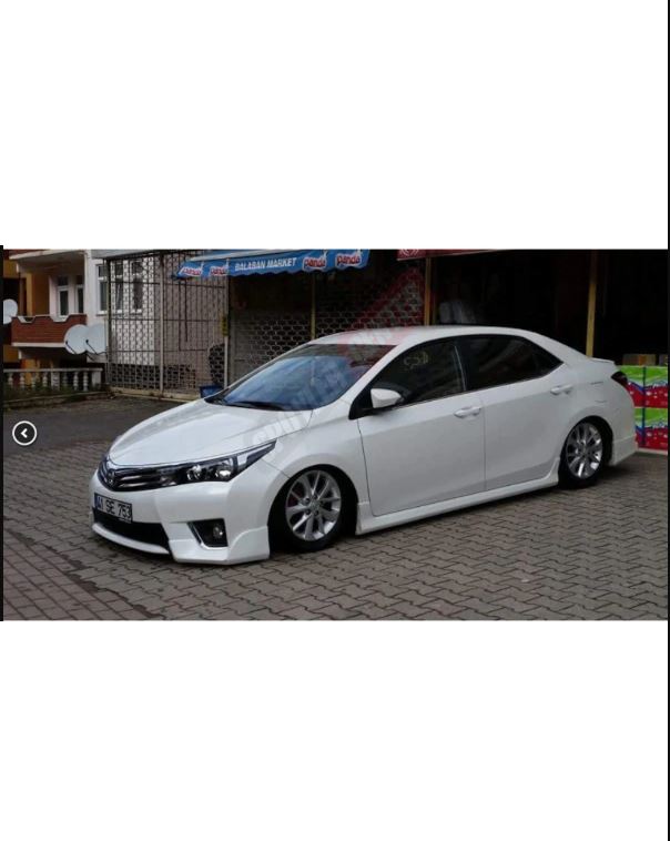 Unpainted Plastic Side Skirt Set for Toyota Corolla (2012–2016) – Customizable Sill Trim Upgrade