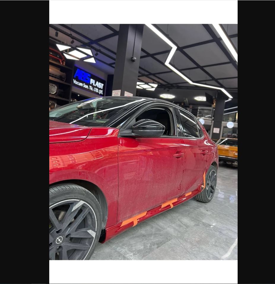 Plastic Side Skirts for Opel Corsa F (2019–2025) Unpainted Unprimed – Durable Side Sills Upgrade