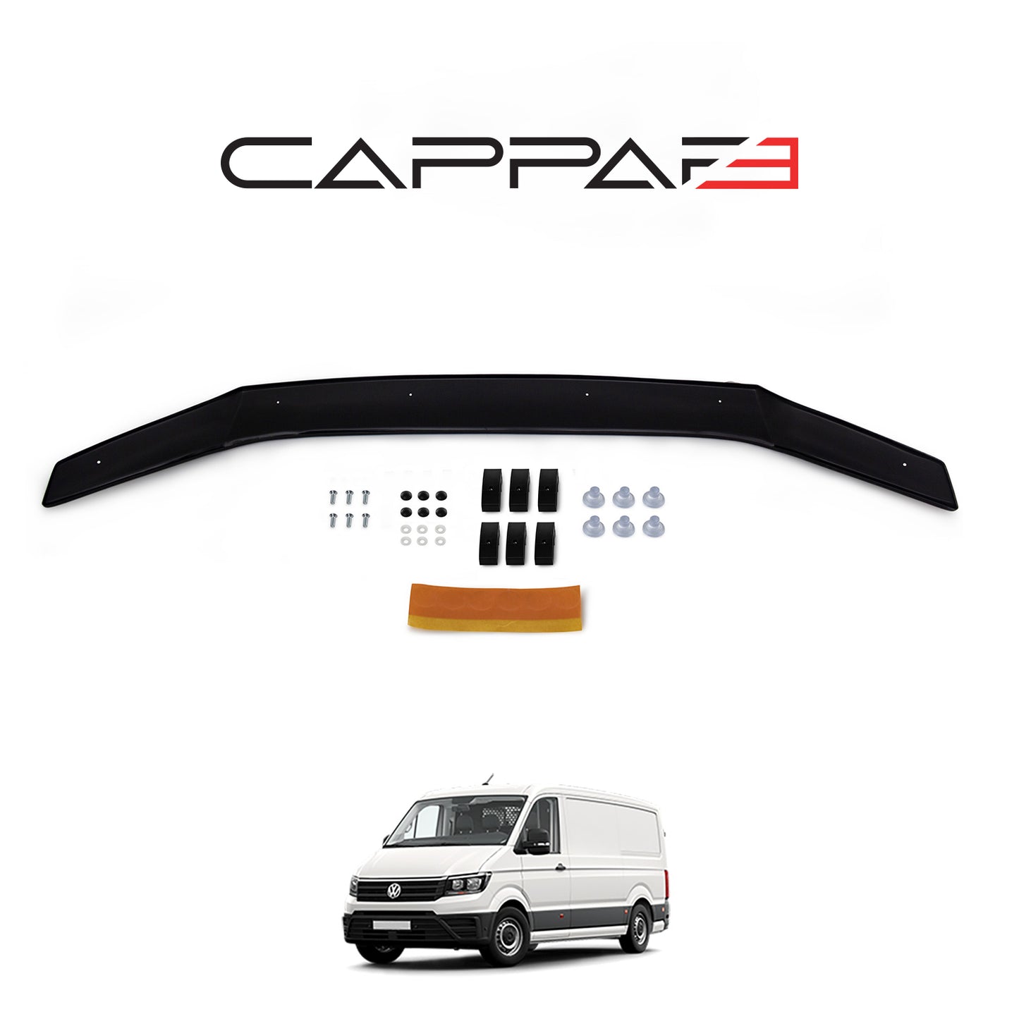 For  VW Volkswagen Crafter Front Hood Protection Spoiler (2018–2024) – Bug Shield Deflector Guard