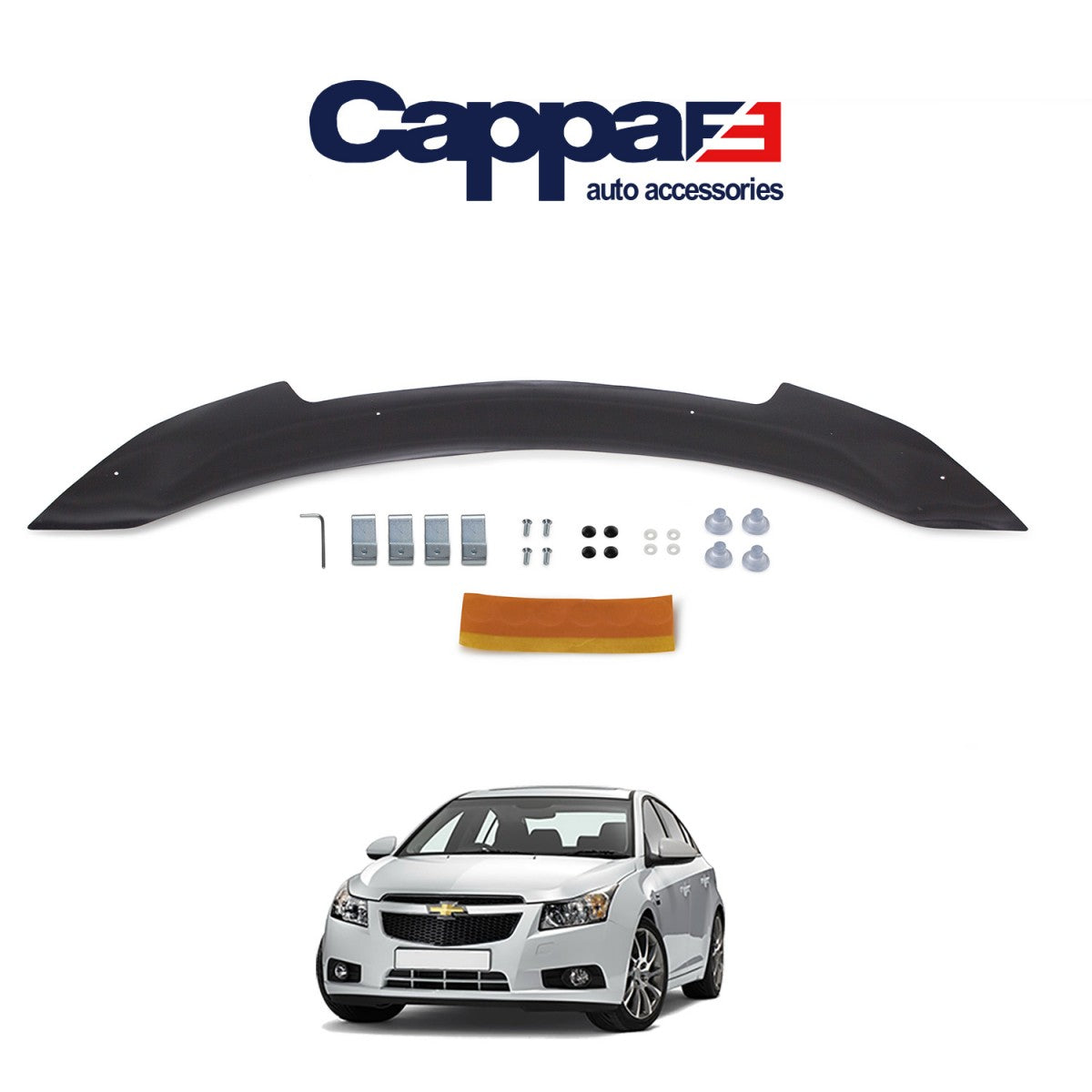 For Chevrolet Cruze Front Hood Protection Spoiler / Bug Shield (Glossy Black, 2008–2016)