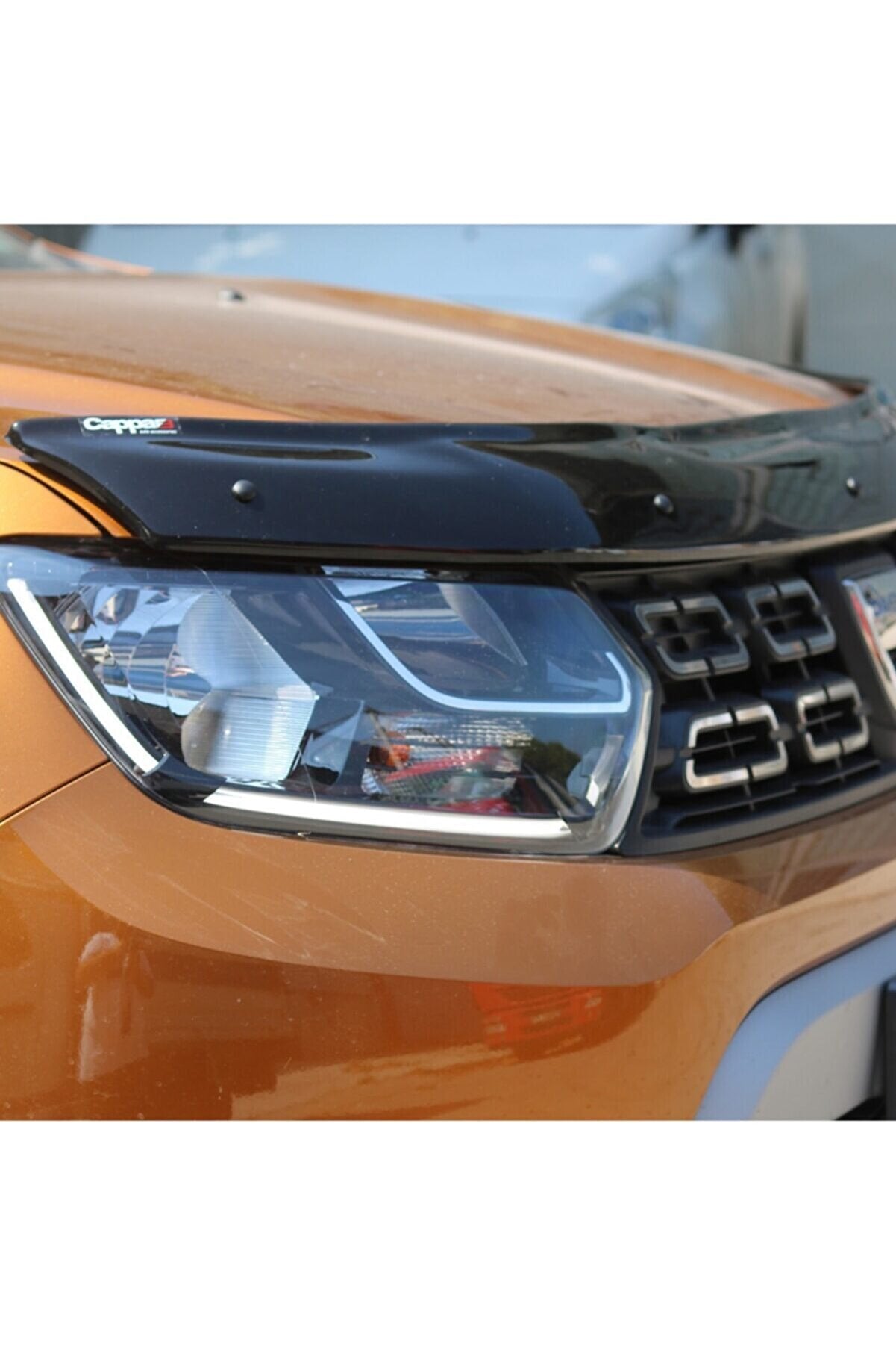 For Dacia Duster 2010–2017 Glossy Black Hood Deflector – Front Bug Shield & Bonnet Protection Spoiler