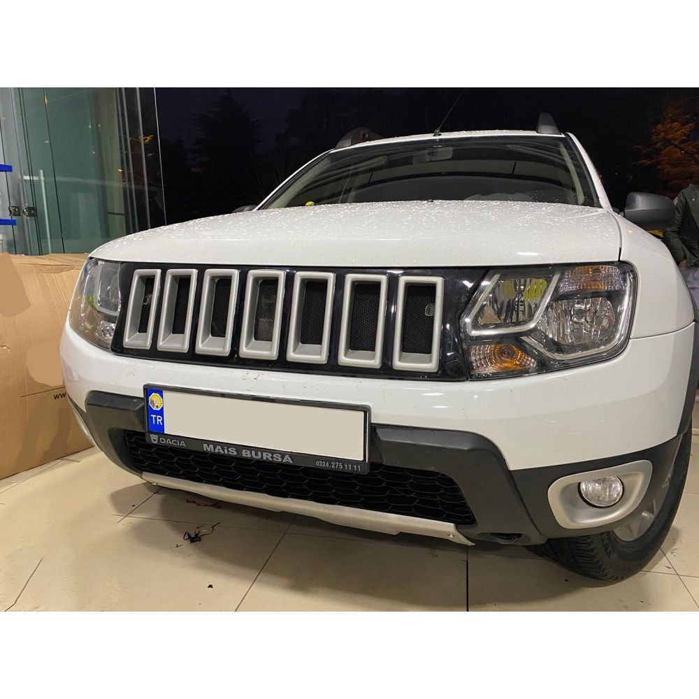 
                  
                    For acia Duster 2009–2017 Jeep Style Front Grille – Gloss Black Front Bumper Upgrade
                  
                