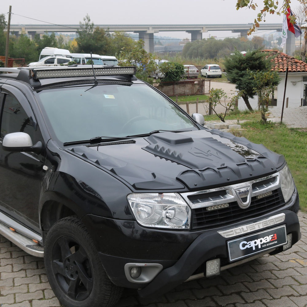 For Dacia Duster 2018–2026 Embossed Hood Scoop Bonnet Guard – Aggressive Styling & Front-End Protection