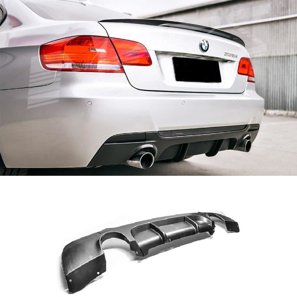 For BMW E92 E93 335/335i Performance Rear Diffuser Skirt – M Sport Bumper Tail Gloss Black