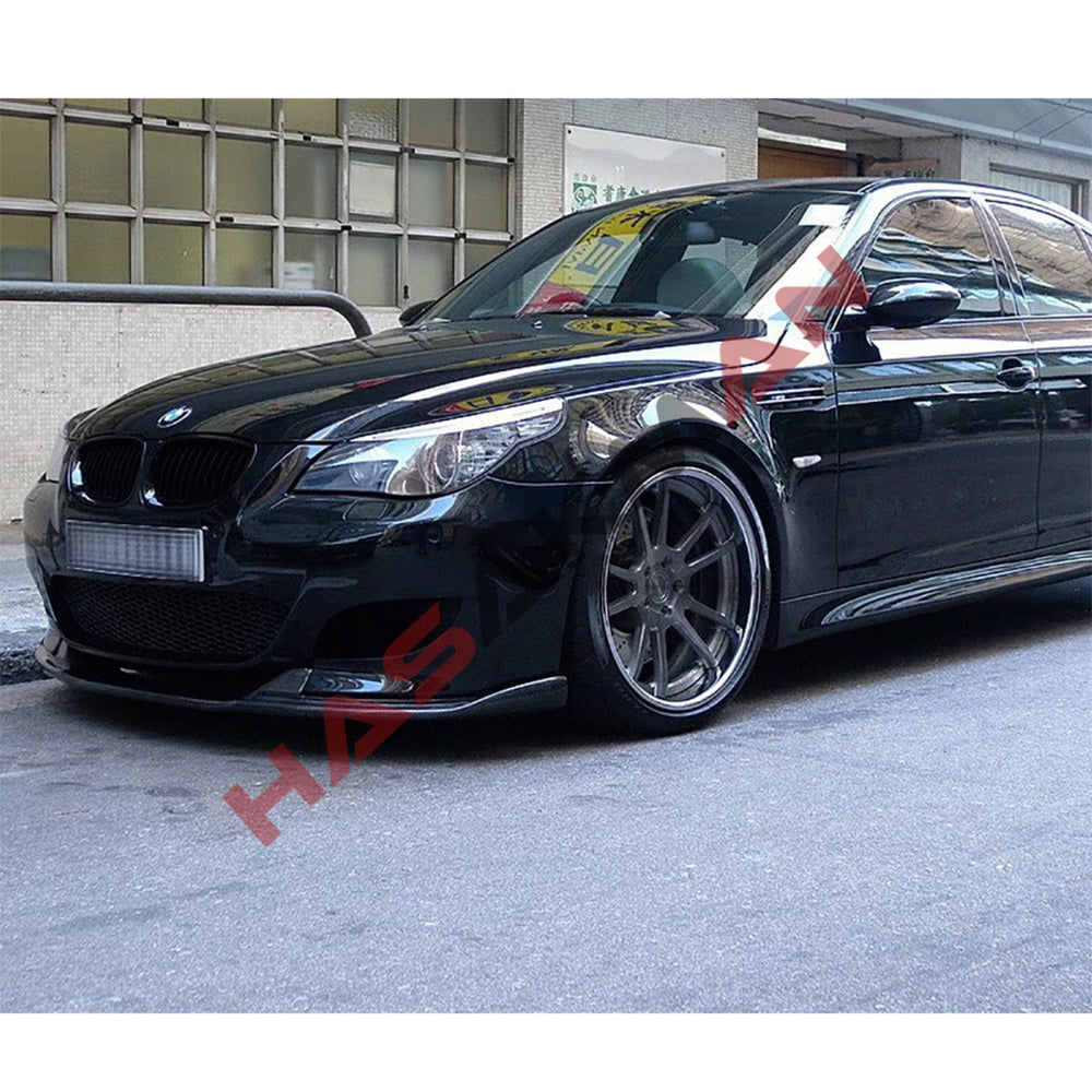 For BMW E60 5 Series Compatible M5 Front Bumper Lip – Piano Black (2003–2010)