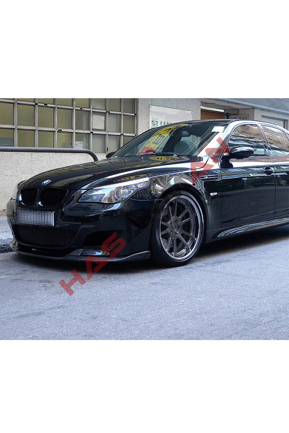 For BMW E60 5 Series Compatible M5 Front Bumper Lip – Piano Black (2003–2010)