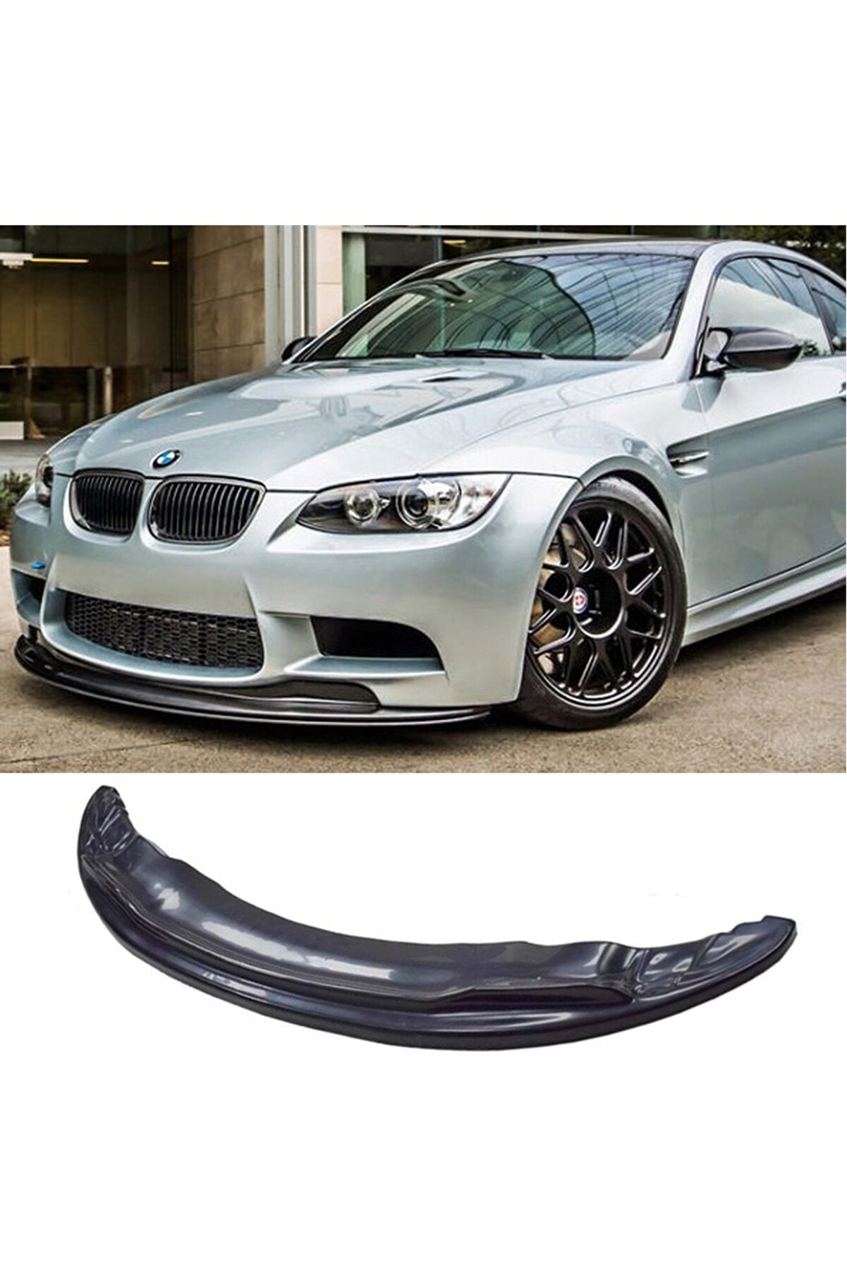 For BMW E92 M3 Compatible GTS Prefix Front Lip – Piano Black (2007–2011)