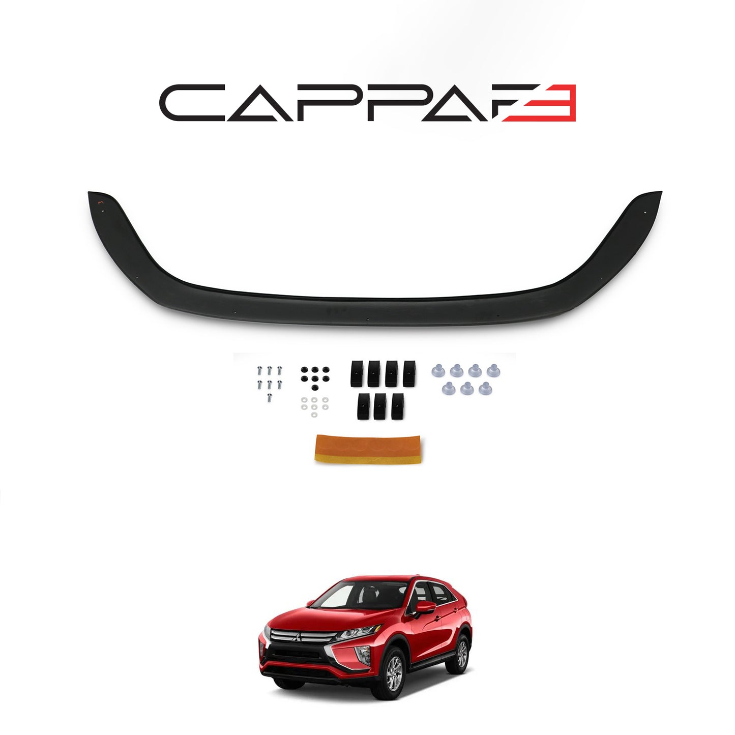 For Mitsubishi Eclipse Front Hood Protection Spoiler (2018–2024) – Bug Shield & Hood Deflector Guard