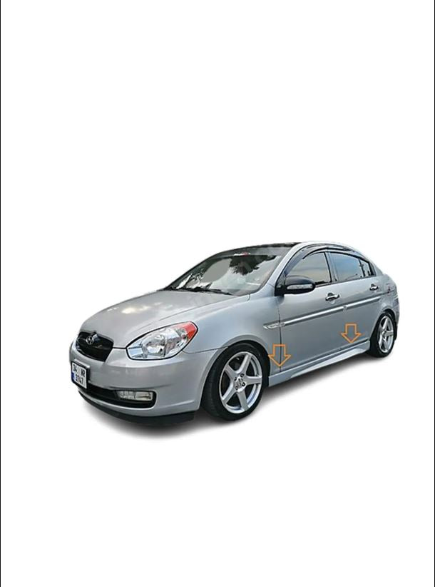 For Hyundai Era Side Skirt Set (2006–2012) – Unpainted Plastic Body Kit for Custom Styling