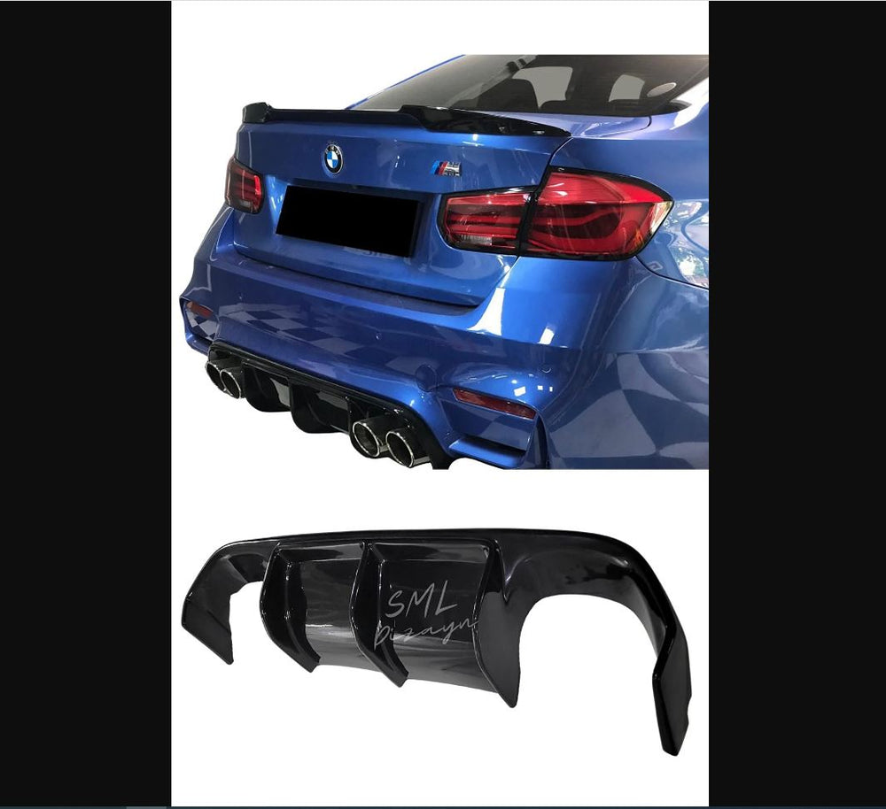 
                  
                    For BMW F30-F80 M3 Middle Part Rear Bumper Diffuser – Gloss Black Plastic
                  
                