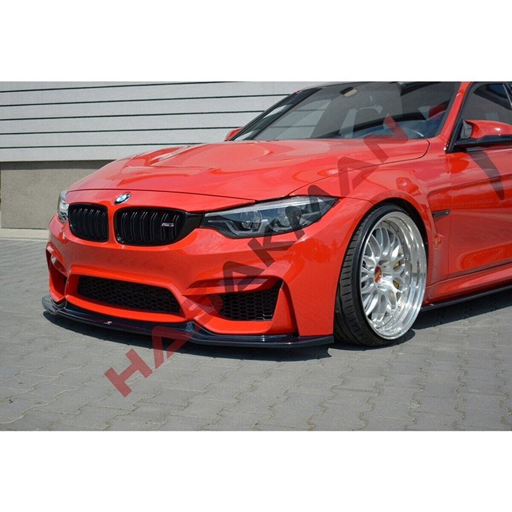For BMW F30 3 Series Vrstener M3 Style Front Lip – Piano Black (2012–2018)