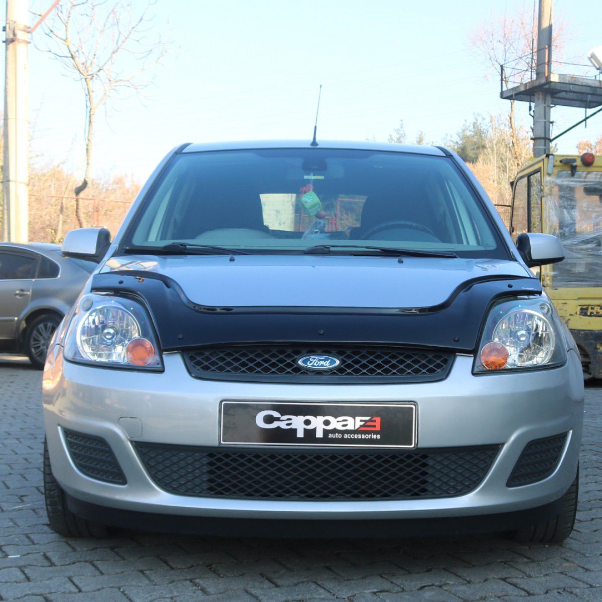 For Ford Fiesta Front Hood Protection Spoiler – Glossy Black Bug Shield & Hood Deflector Guard