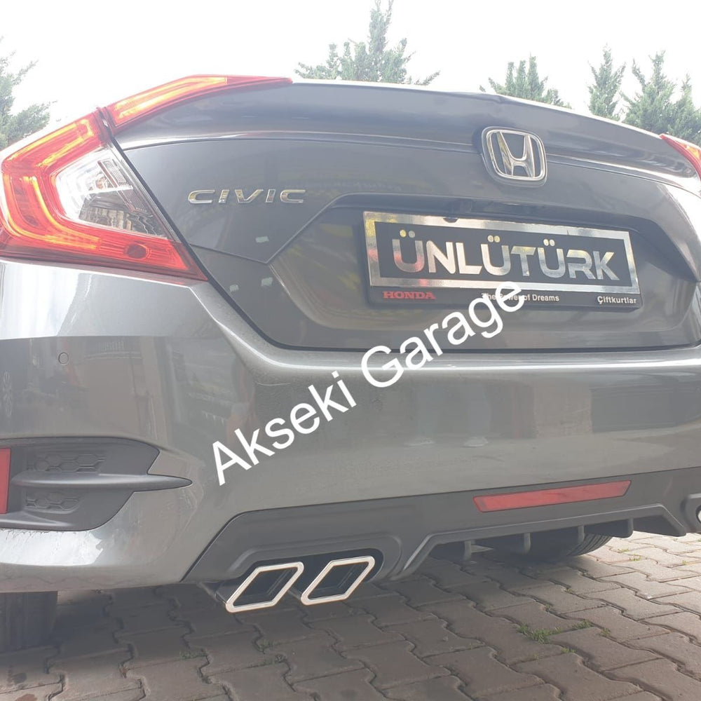 4 Exhaust Style Rear Diffuser for Honda Civic FC5 (2016–2020) – Aggressive Look & Sporty Rear Upgrade