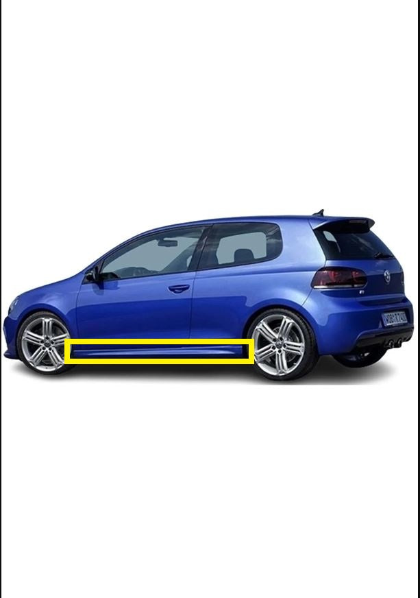 GTI Style Side Skirts for Volkswagen VW Golf 5 / 6 (2003–2012) – Unpainted Threshold Sill Trims