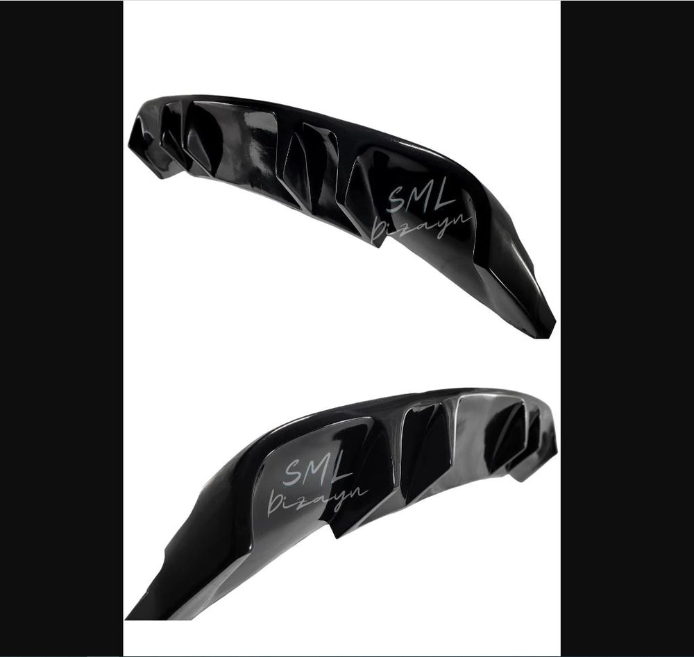 Aggressive Rear Diffuser for VW Volkswagen Golf 6 GTI (2008–2012) – Rieger Style Performance Look | ABS Plastic Bumper Lip