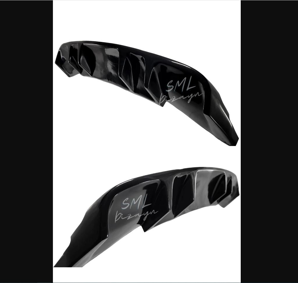 Aggressive Rear Diffuser for VW Volkswagen Golf 6 GTI (2008–2012) – Rieger Style Performance Look | ABS Plastic Bumper Lip