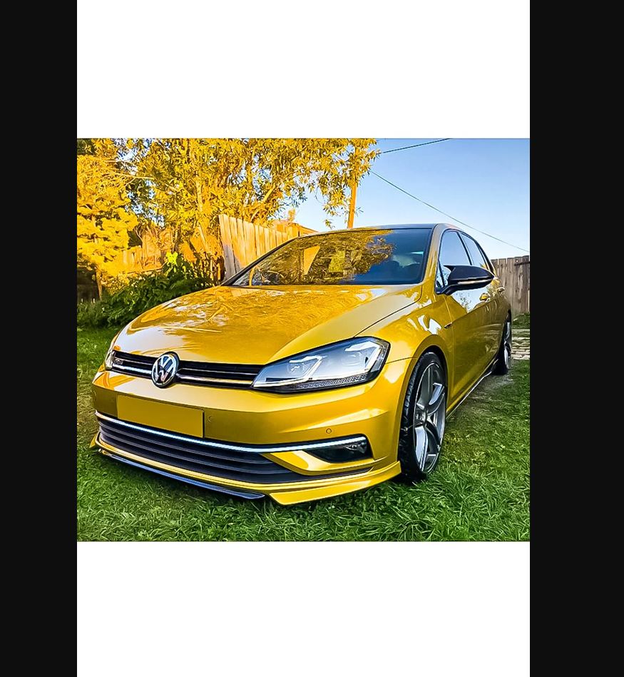 For Volkswagen VW Golf 7.5 Front Lip Spoiler (2018–2020) – Prefix Style Bumper Attachment | ABS Plastic Aero Kit Upgrade
