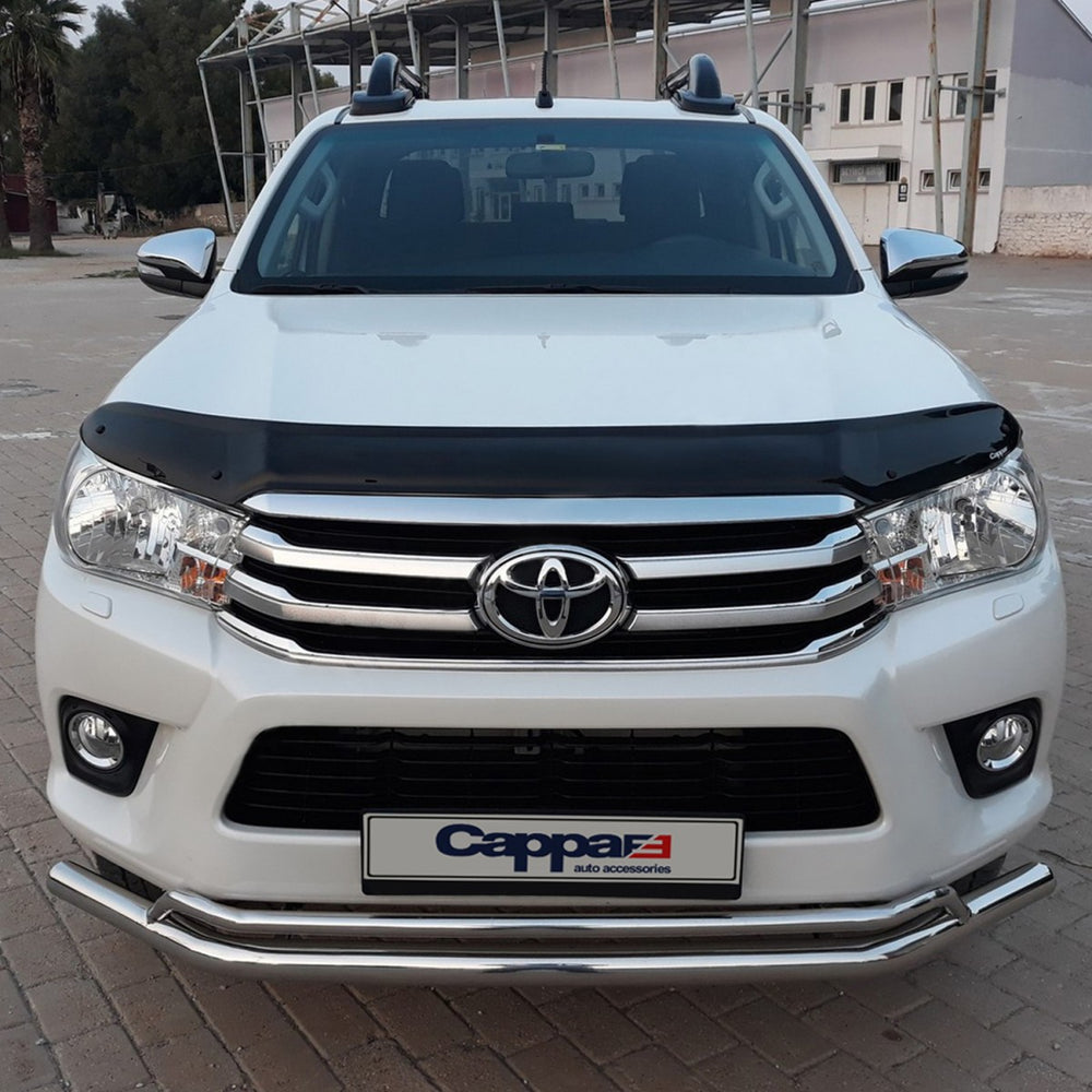 
                  
                    Glossy Black Front Hood Protection Spoiler & Bug Shield for Toyota Hilux (2015–2020) – Durable Hood Deflector Guard
                  
                