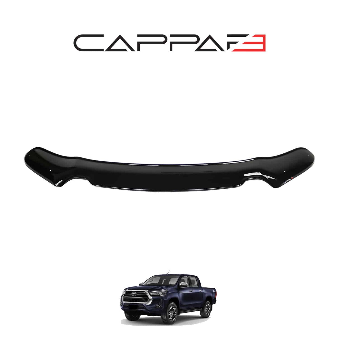 Front Hood Protection Spoiler & Bug Shield for Toyota Hilux (2020–2025) – Durable Hood Deflector Guard