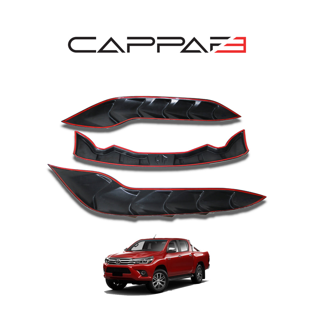 For Toyota Hilux Dragon Pack Hood Protector & Bug Shield (2015–2020) – Front Hood Spoiler Deflector Guard