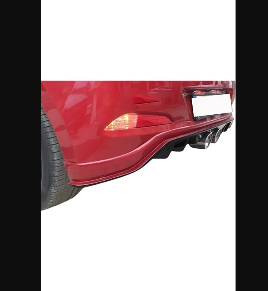 For Hyundai i20 R20 Rear Diffuser Glossy Black Plastic – 2014 to 2017 Models
