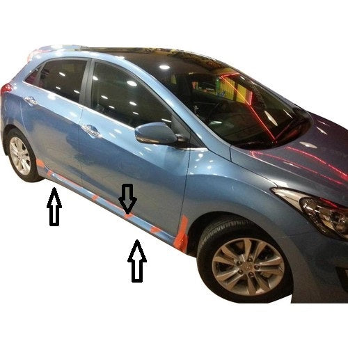 For Hyundai i20 Side Skirt Set (2014–2018) – Unpainted Plastic Body Kit for Custom Styling