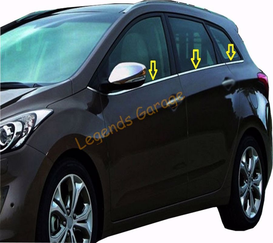For Hyundai i30 SW Chrome Window Molding – Window Frame Framework (2012–2016)