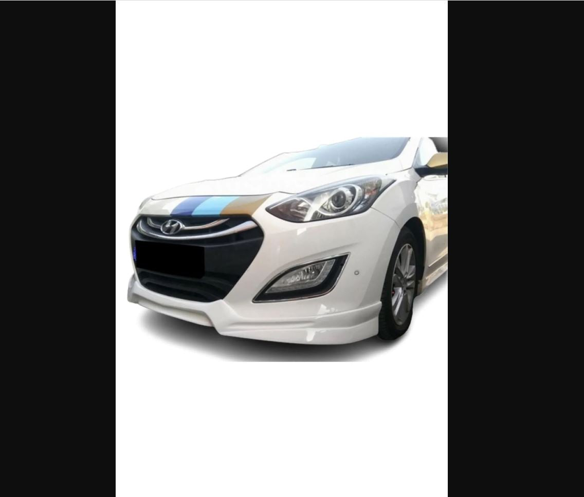 For Hyundai i30 Front Lip Custom Style Prefix – Plastic, Unpainted & Unprimed (2011–2016)