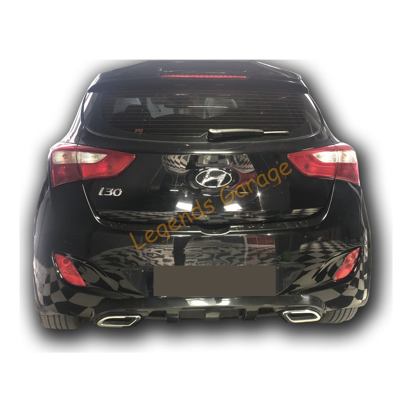 For Hyundai i30 Rear Bumper Diffuser – Compatible with 2012–2017 Models