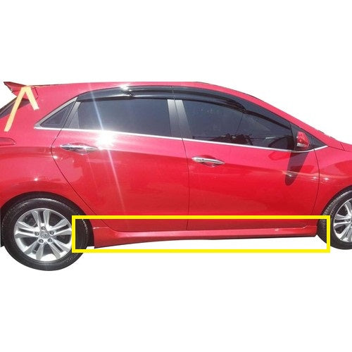 For Hyundai i30 Side Skirt Sill Set (2011–2016) – Unpainted Plastic for Custom Styling