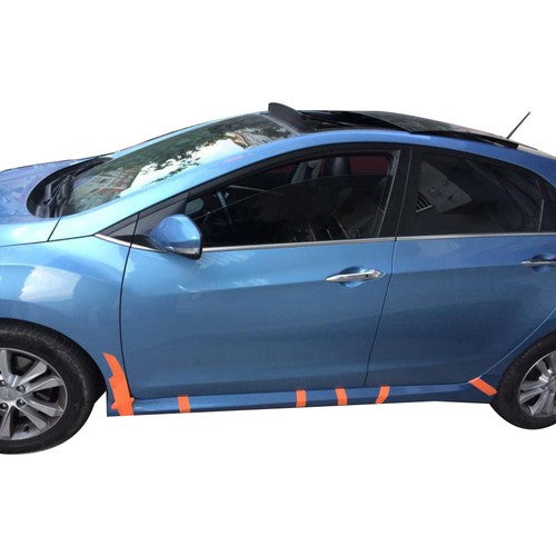 For Hyundai i30 Side Skirt Sill Set (2011–2016) – Unpainted Plastic for Custom Styling