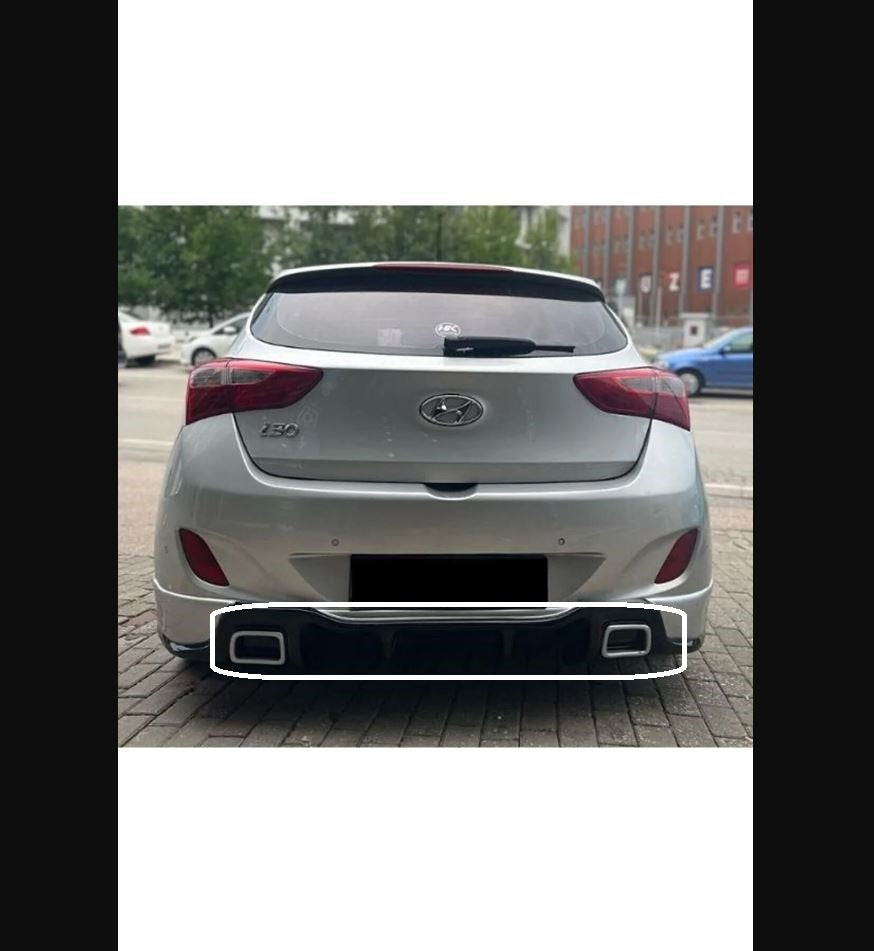 For Hyundai i30 RS Rear Diffuser – Glossy Black Soul-Stirring Upgrade (2012–2017)