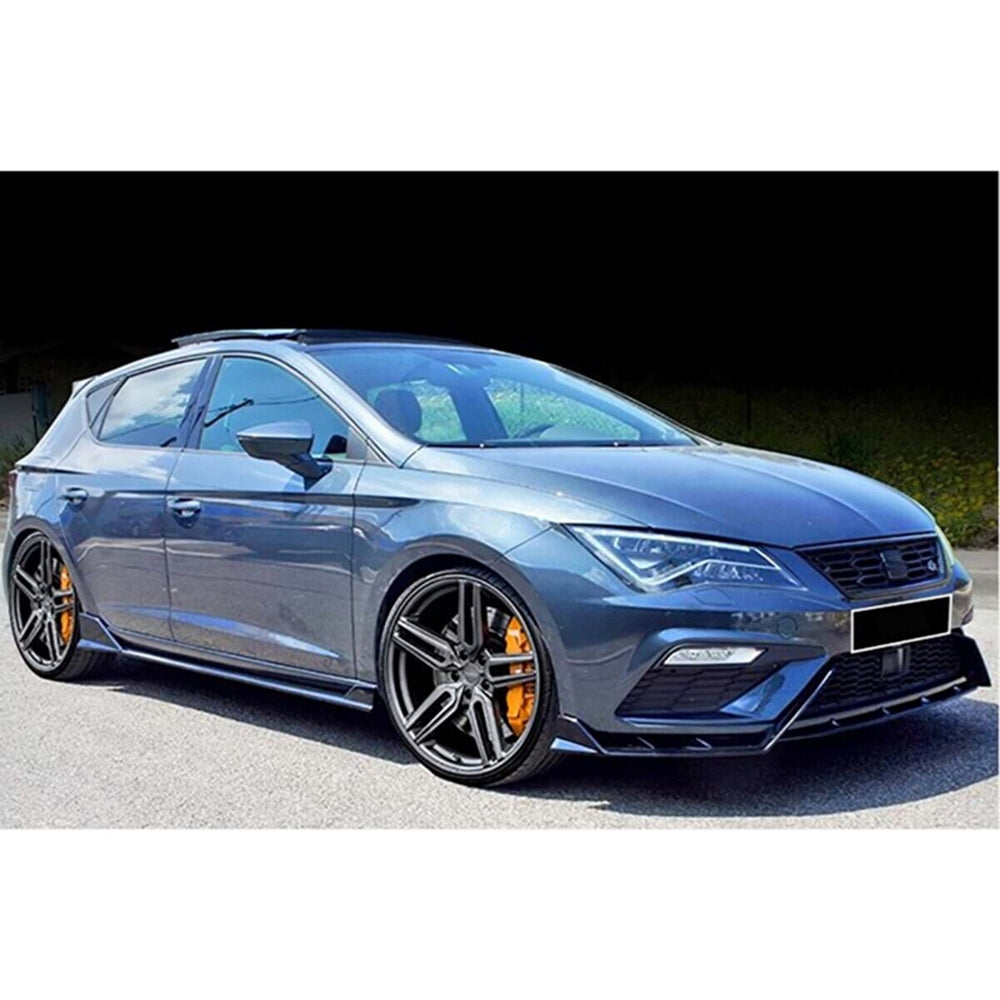 Glossy Black Lnz Race Cup Front Lip & Side Skirts for Seat Ibiza Mk5 (2017–2020) – Sporty Plastic Body Kit