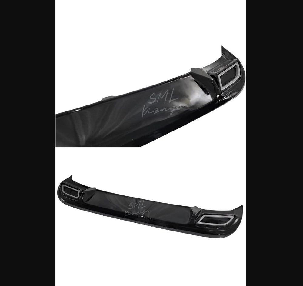 Piano Black Rear Diffuser for VW Volkswagen Jetta Non-Facelift (2011–2014) – Exhaust Look Plastic Attachment