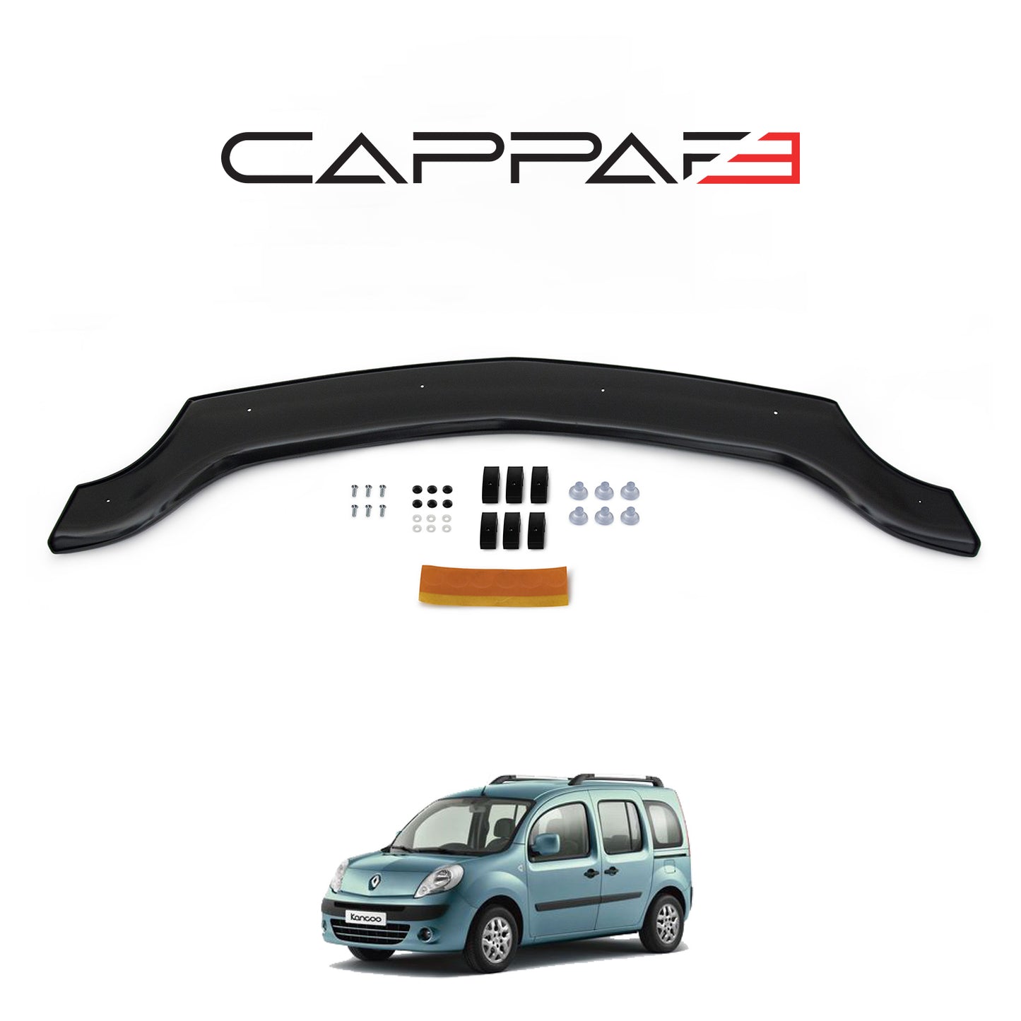 Front Hood Deflector for Renault Kangoo (2008–2013) – Bug Shield Protection Spoiler Guard