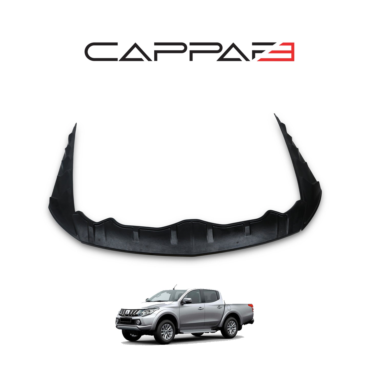 For Mitsubishi L200 Dragon Pack Hood Protector Spoiler (2015–2019) – Front Bug Shield & Hood Deflector